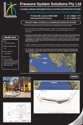 Coongulla-Glenmaggie Sewerage Scheme - Ryans Road Sewage Pumping Station